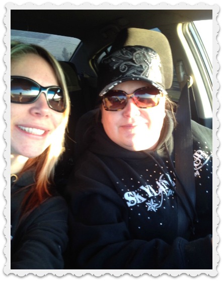 Heather & friend - off to Cayucos for Polar Bear Plunge